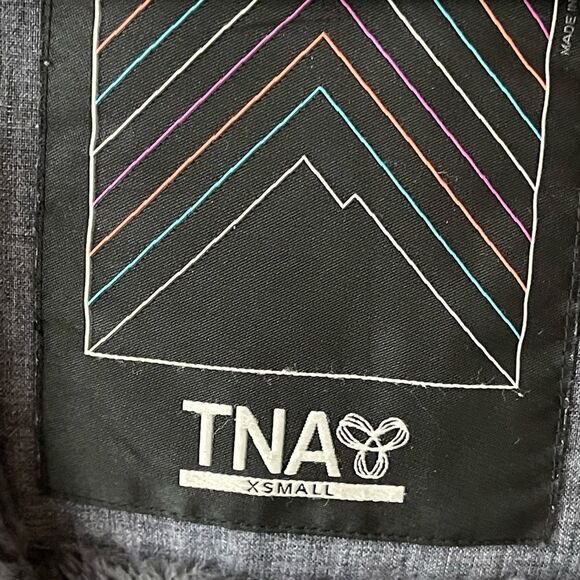 𝅺aritzia TNA blue long winter jacket coat parka XS - Picture 9 of 12